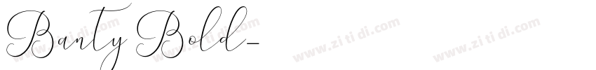 Banty Bold字体转换